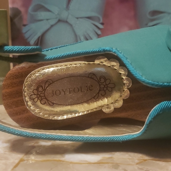 JOYFOLIE "RALEIGH" TEAL CLOGS - Picture 6 of 9